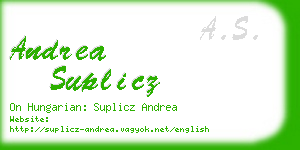 andrea suplicz business card